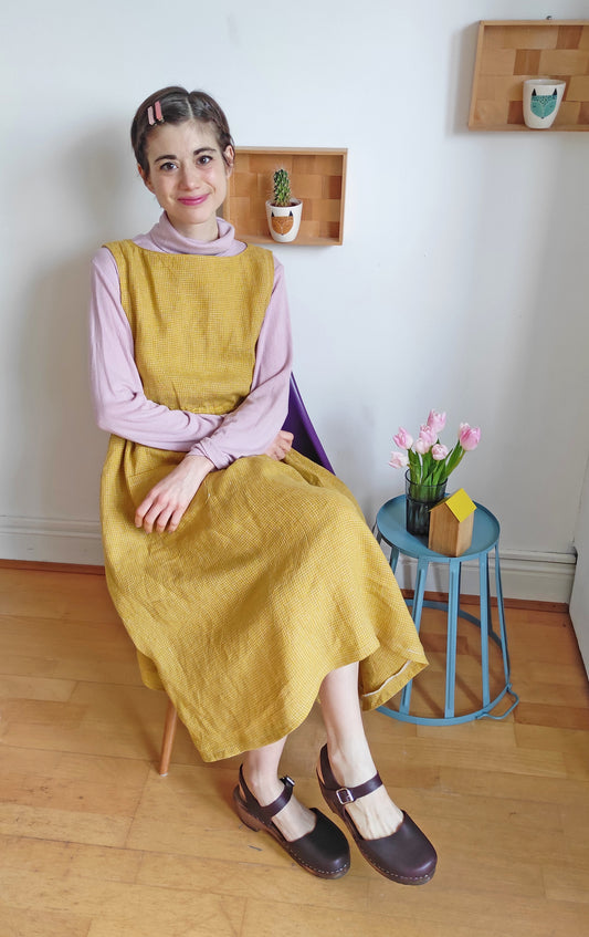 Meet the Apricot Pinafore Dress and easy Top sewing pattern