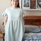 Adriana Plum Dress sewing pattern CocoWawa Crafts babydoll dress front view