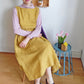 Apricot Pinafore Dress version seated version CocoWawa Crafts sewing pattern