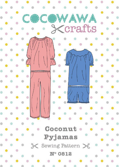 Coconut Pjs sewing pattern cover English