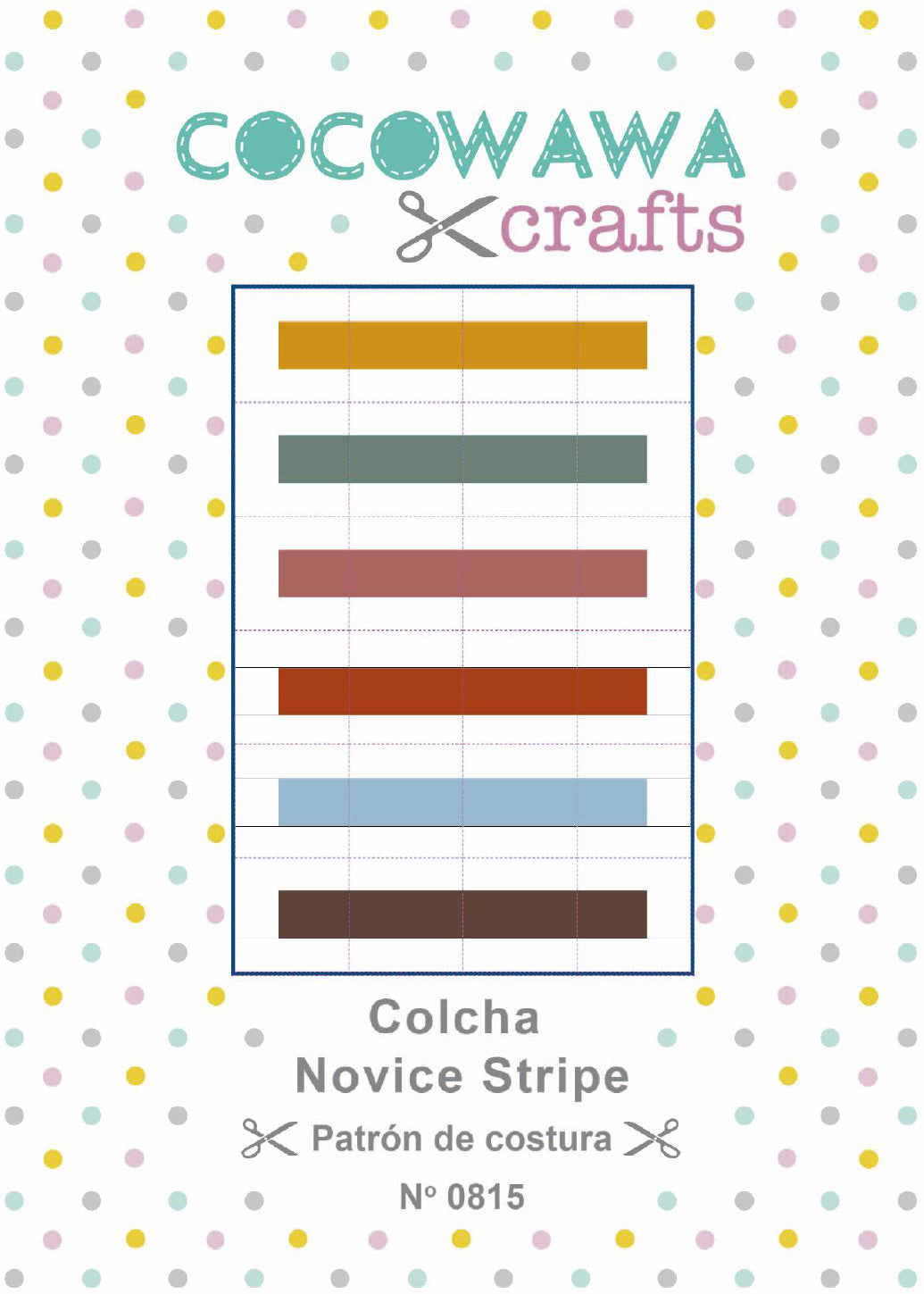 Colcha para principiantes Novice Stripe patron CocoWawa Crafts