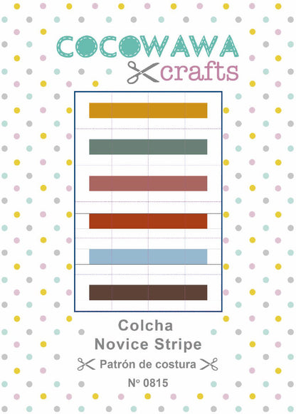 Colcha para principiantes Novice Stripe patron CocoWawa Crafts