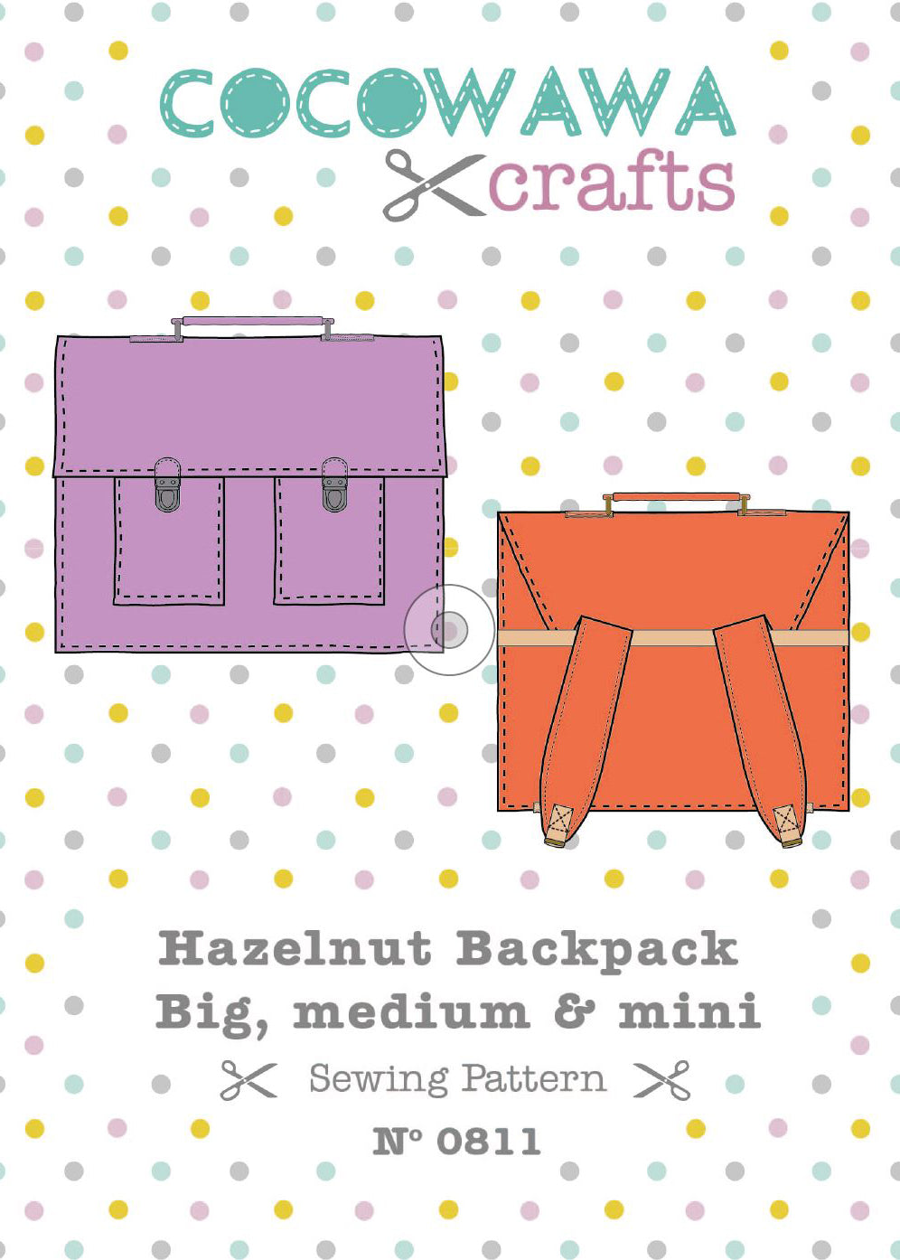 Cover English Hazelnut Backpack sewing pattern CocoWawa Crafts