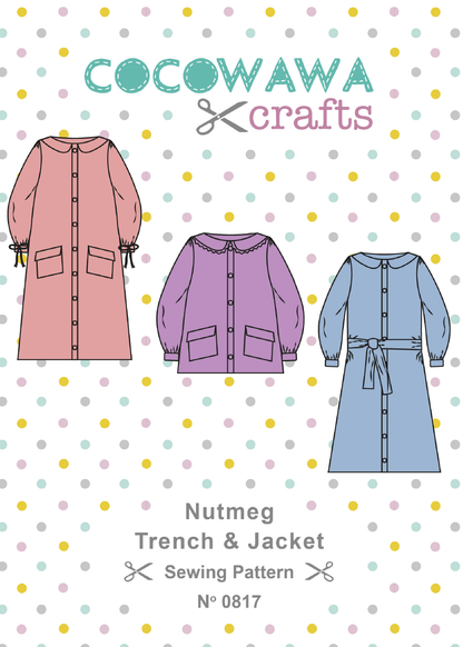 Cover size 1 Nutmeg trench jacket sewing pattern