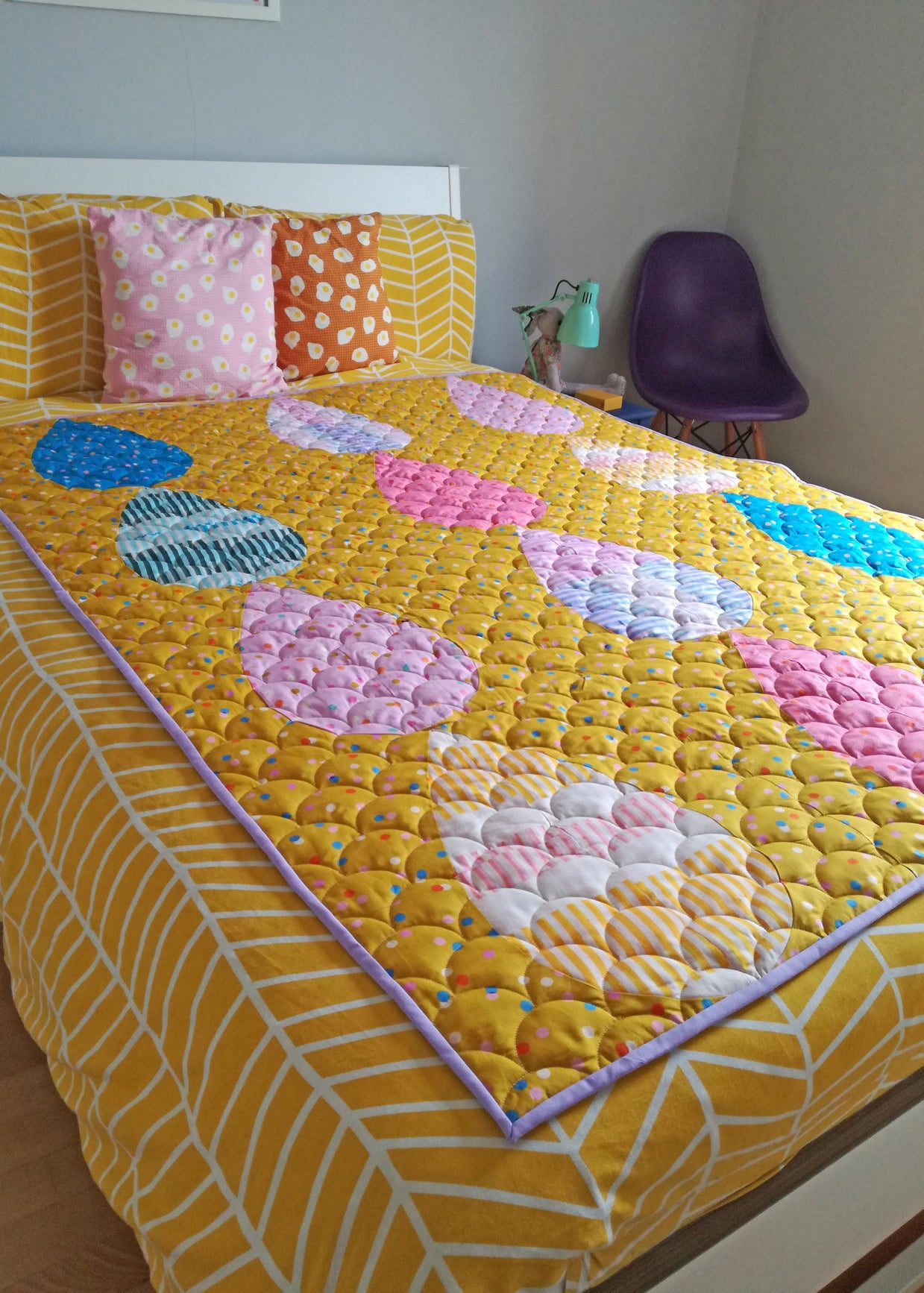 Dewdrop quilt sewing pattern size double bed