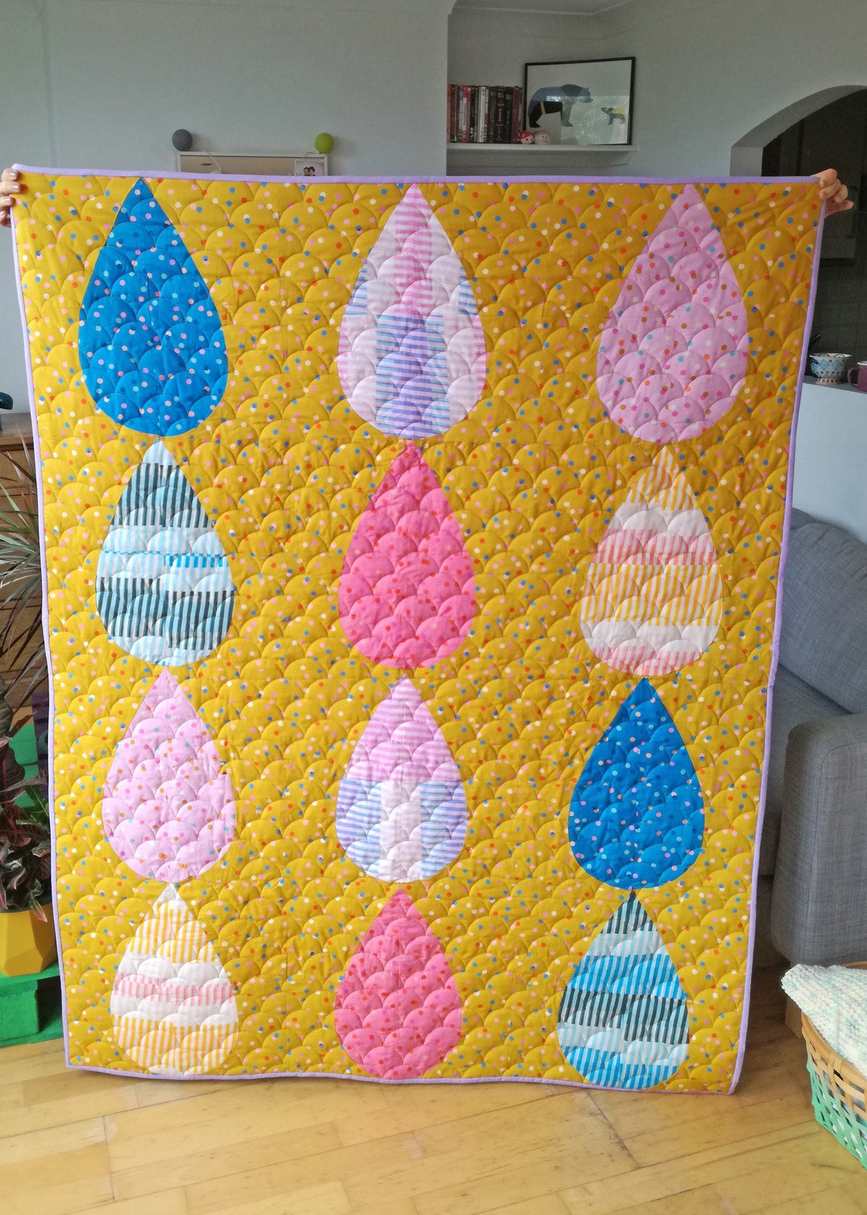 Dewdrop quilt sewing pattern size double standing