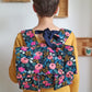 Hazelnut Backpack Sewing Pattern back flower view CocoWawa Crafts