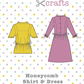 Honeycomb Shirt Dress sewing pattern Front Cover CocoWawa Crafts
