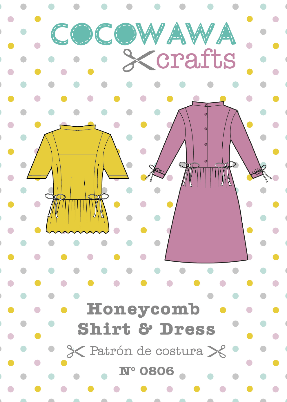 Honeycomb Shirt and Dress sewing pattern CocoWawa Crafts cover