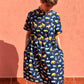 Irene Honeycomb short sleeves dress sewing pattern CocoWawa Crafts whole look