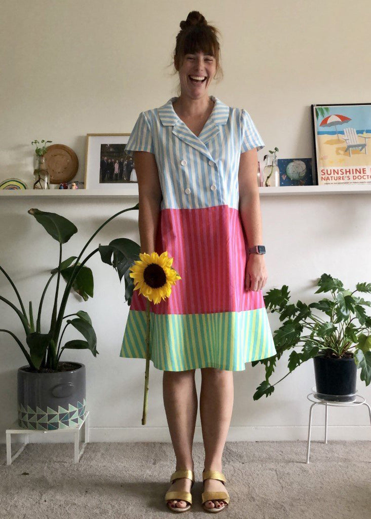 Katie Maple Dress sewing pattern tester