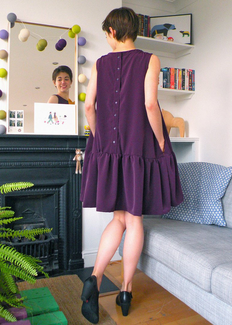 Marshmallow Dress Sewing Pattern CocoWawa Crafts sleeveless version