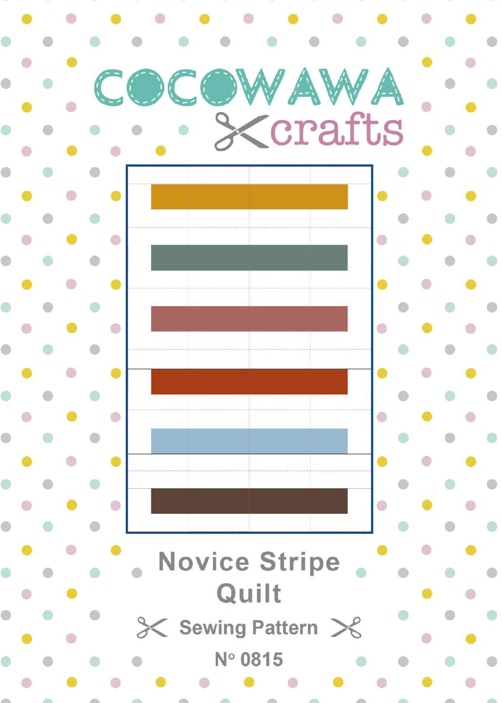 Novice Stripe Quilt sewing pattern CocoWawa cover