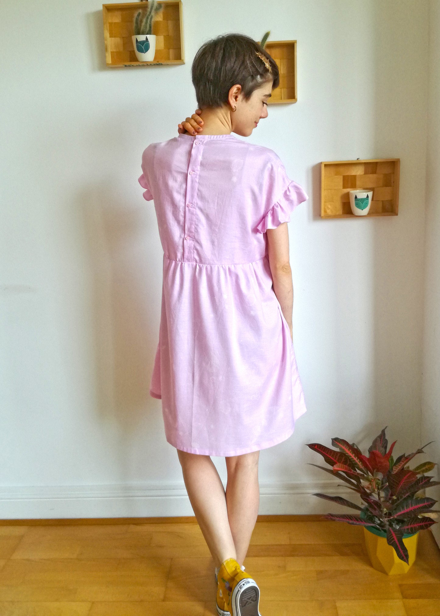 Plum Dress sewing pattern CocoWawa Crafts back