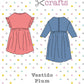 Portada Plum Dress patron de costura CocoWawa Crafts