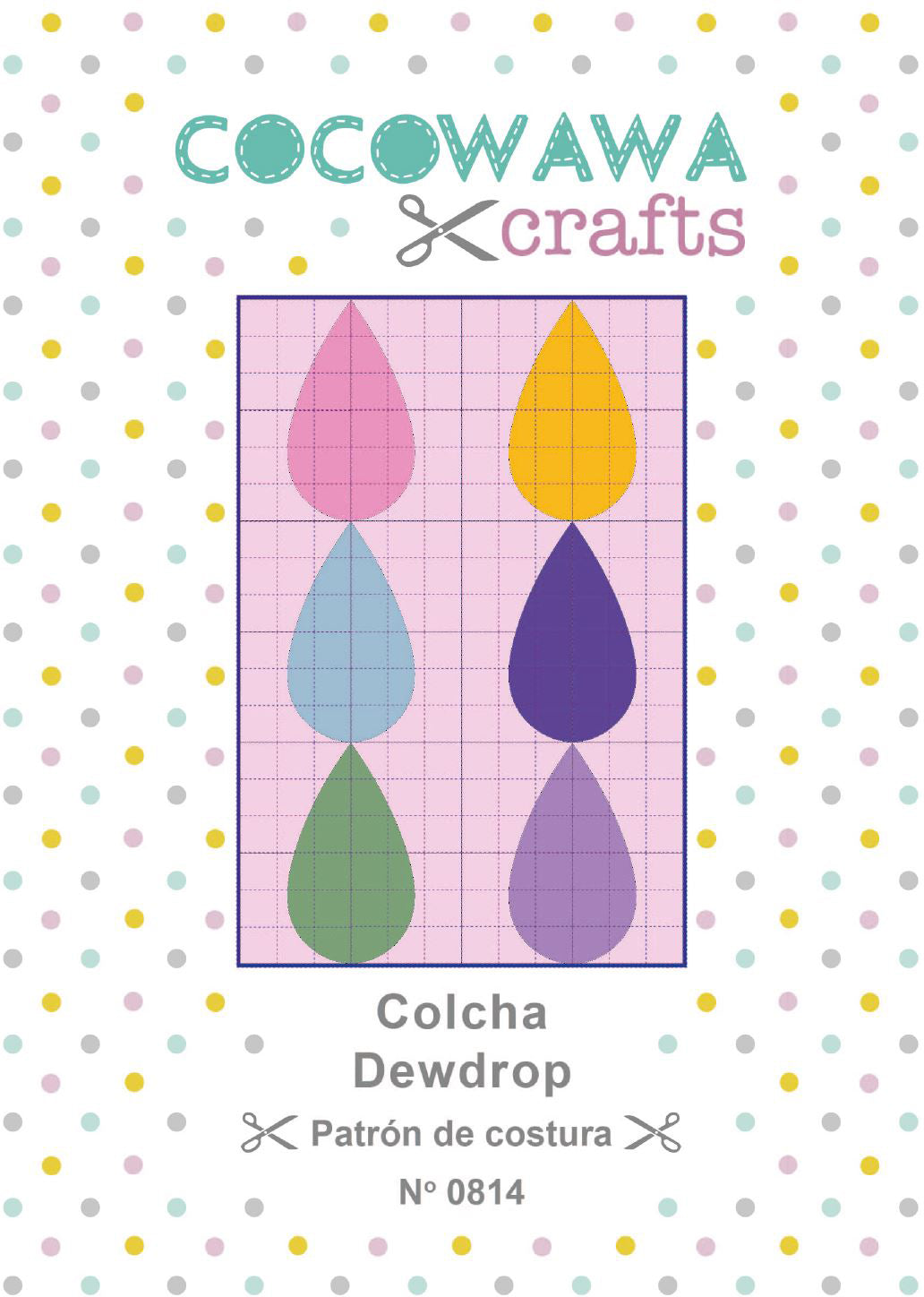 Portada patron colcha Dewdrop quilt costura CocoWawa Crafts