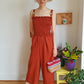 Raspberry sewing pattern jumpsuit shirring CocoWawa Crafts