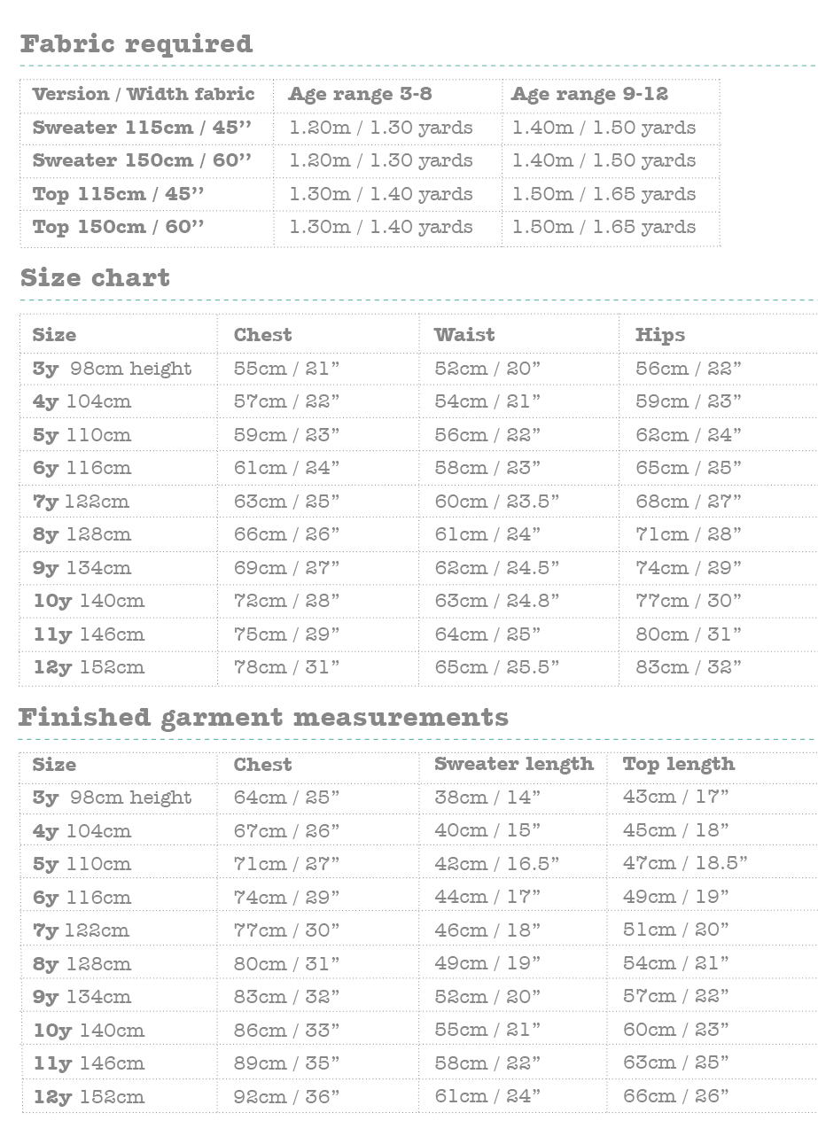 Sizes and fabric english Chestnut