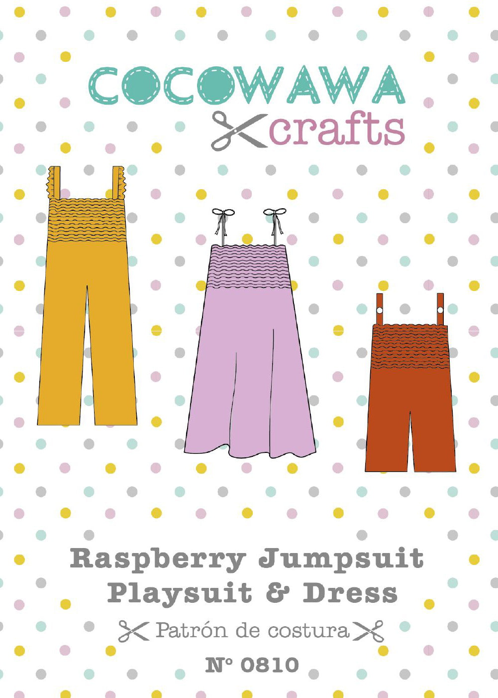 Spanish cover Raspberry sewing pattern CocoWawa Crafts